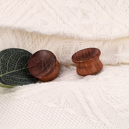 Wooden Ear Plugs Gauges WGA2F1F-08-1