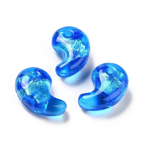 Luminous Handmade Silver Foil Lampwork Beads LAMP-F022-05B-1