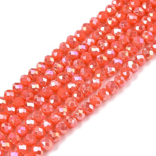 Electroplate Glass Beads Strands EGLA-A044-P2mm-B21-1