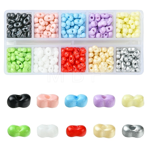 50G 10 Colors Baking Paint Glass Seed Beads SEED-YW0002-51C-1