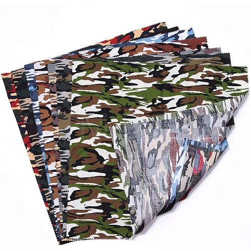 Camouflage Print Cotton Fabric AJEW-WH0114-71-1