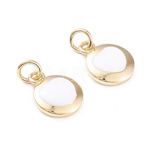 Brass Enamel Charms KK-F814-21G-1