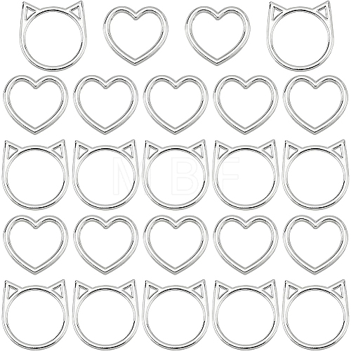 24Pcs 2 Style Alloy Linking Rings FIND-BC0003-32-1
