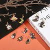 1 Set Gothic Style Alloy Enamel Shoe Charms HJEW-CA0001-60-4