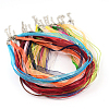 100Pcs 20 Colors Waxed Cord and Organza Ribbon Necklace Making NCOR-CY0001-01-7