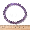 Natural Amethyst Bead Stretch Bracelets X-BJEW-K212-A-034-8