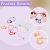 10Pcs 10 Colors Star & Bell Acrylic & Alloy Pendant Decorations HJEW-BBC0001-40A-6