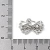 Swan Brass Micro Pave Cubic Zirconia Fold Over Clasps KK-D324-30P-2