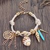 Bohemian Alloy & CCB Plastic & Resin & Natural Shell Charm Bracelets FS-WGD6F52-02-1