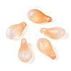 Transparent Glass Teardrop Charms GLAA-T030-03B-1