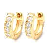 925 Sterling Silver Micro Pave Clear Cubic Zirconia Hoop Earrings EJEW-K317-08G-4