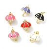 5Pcs Real 18K Gold Plated Brass Charms KK-YW0004-23-1