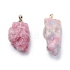 Natural Red Tourmaline Pendants G-I295-01G-01-2