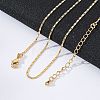 Long-Lasting Plated Brass Link Chain Necklaces NJEW-K112-14G-NF-2