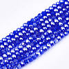Electroplate Glass Beads Strands EGLA-T013-04B-1