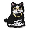 Cat with Necklace & Glasses Appliques X-DIY-D080-18-1