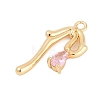 Brass Micro Pave Cubic Zirconia Pendants LS-ZIRC-P122-05C-G02-2