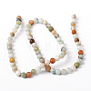 Natural Flower Amazonite Round Bead Strands X-G-D608-8mm-4