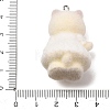 Anmial Theme Flocking Opaque Resin Pendants RESI-G130-01H-3