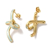 Bowknot Golden Ion Plating(IP) 304 Stainless Steel Stud Earrings for Women EJEW-L287-042G-03-2