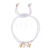 304 Stainless Steel & Brass & Natural Shell Charm Bracelets HP8667-6-1