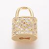 Brass Micro Pave Cubic Zirconia Pendants ZIRC-K060-08G-2