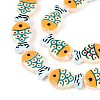 Dyed & Heated Glass Enamel Beads GLAA-T023-45D-3