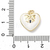 Brass Micro Pave Cubic Zirconia Charms KK-C156-20G-02-3