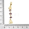 Brass Pave Cubic Zirconia Clear Cubic Zirconia & Natural Amethyst & Enamel European Dangle Charms GG-CBA3401-01G-B-4