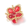 Glass & Seed Beads Links Connector Charms PALLOY-MZ01183-01-4