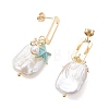 Natural Keshi Pearl Stud Dangle Earrings EJEW-JE07224-4