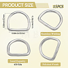 304 Stainless Steel D Rings STAS-CP0001-05C-2