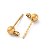 304 Stainless Steel Ball Post Stud Earring Findings STAS-Z035-01G01-H-2