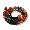 Dyed & Heated Natural Agate Beads Strands G-P539-D01-05-3