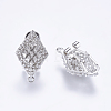 Alloy Stud Earring Findings PALLOY-F201-11P-2