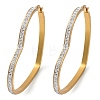 304 Stainless Steel Heart Hoop Earrings EJEW-S242-01G-G-2