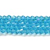 Transparent Electroplate Glass Beads Strands GLAA-F029-3mm-D19-1