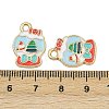Christmas Themes Alloy Enamel Pendants ENAM-Z023-01G-09-3