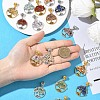 16Pcs 16 Styles Alloy Gems Tree of Life European Dangle Charms PALLOY-YW00085-3