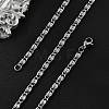 Tarnish Resistant 304 Stainless Steel Lumachina Chain Necklaces LS-NJEW-P226-08P-01-3