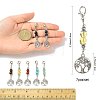 7Pcs Natural & Synthetic Gemstone and Alloy Pendant Decorations HJEW-FS00043-4