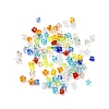 100Pcs 1 Set Glass Beads GLAA-D300-02L-2