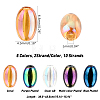 10 Strands 2 Style Electroplate Glass Beads Strands EGLA-FH0001-10-4