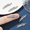 SHEGRACE Brass Micro Pave Clear Cubic Zirconia Connector Charms XGRQ3D373-494P-4