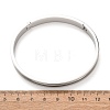 304 Stainless Steel Grooved Bangle Base SA-CBACA70-04P-5