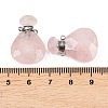 Teardrop Natural Rose Quartz Perfume Bottle Pendants G-H241-02B-P-3