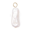 Natural Baroque Pearl Keshi Pearl Pendants PALLOY-JF04553-01-3