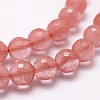 Cherry Quartz Glass Beads Strands G-D840-42-6mm-3
