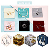 12pcs 6 colors Square Velvet Jewelry Bags TP-HY0001-01-6