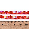 Transparent Electroplate Glass Beads Strands EGLA-N023-6x8mm-A04-4